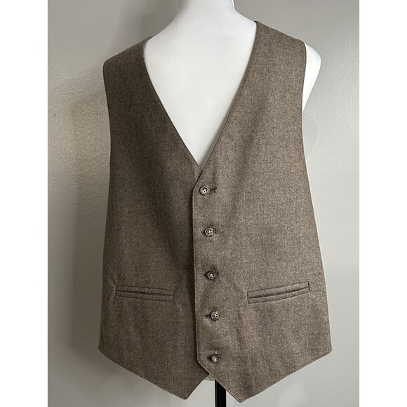 Nino Cerruti Vintage Brown Wool 3 Piece Men’s Suit Blazer Vest Pants No Sz Tag - Picture 3 of 9